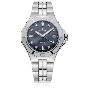 EDOX SWISS MADE 53020-3M-NANND DELFIN THE ORIGINAL DIVER DATE LADY