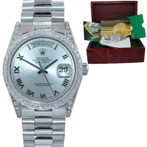 FACTORY Rolex Day-Date President 18296 Diamond Lugs Bezel 36 Platinum Watch Box
