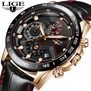 Fashion Top Luxury Brand Watch Men's Casual Gold Quartz