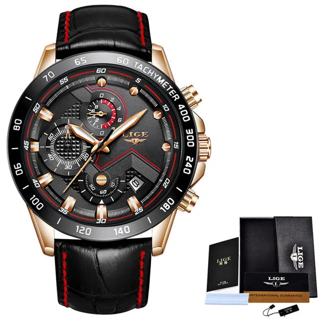 Fashion Top Luxury Brand Watch Men's Casual Gold Quartz