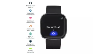 Fitbit Versa 2 Health and Fitness Smartwatch with Heart Rate, Music, Alexa Built-In, Sleep and Swim Tracking