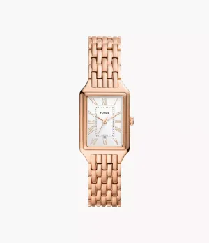 Fossil Raquel Three-Hand Date Rose Gold-Tone Stainless Steel 23mm Ladies Watch