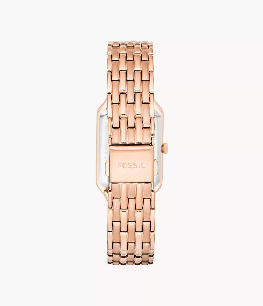 Fossil Raquel Three-Hand Date Rose Gold-Tone Stainless Steel 23mm Ladies Watch