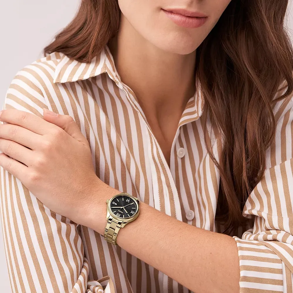Fossil Rye Stainless Steel Couple Set Watches