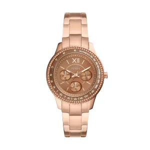 Fossil Stella Sport Multifunction Rose Gold-Tone Stainless Steel Watch ES5109