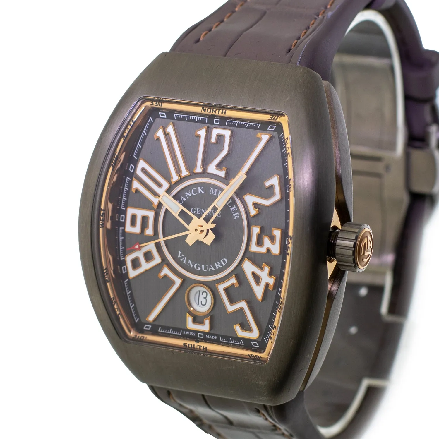 Franck Muller Vanguard 41mm Titanium and Rose Gold Grey Dial V41 SC DT TT BR 5N