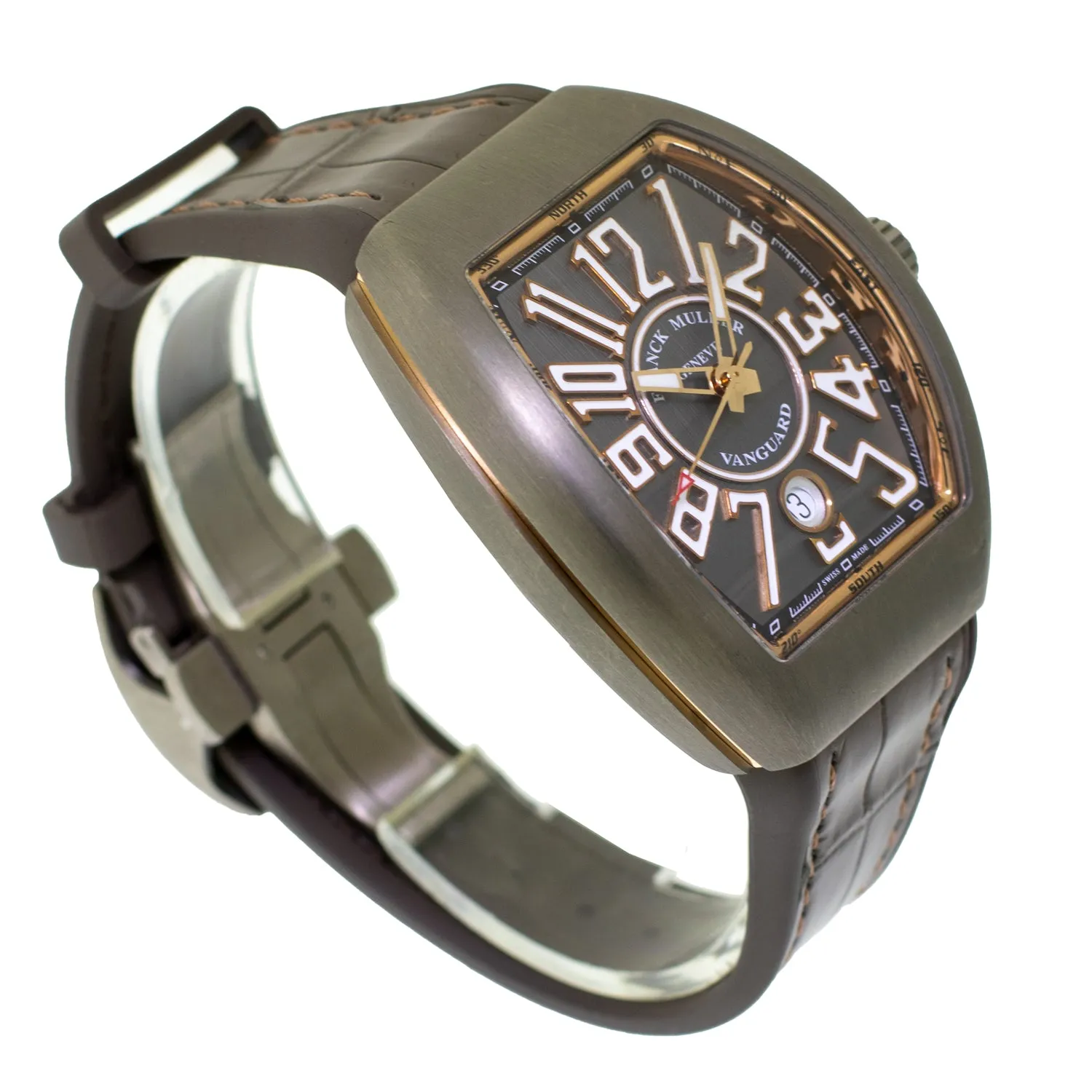 Franck Muller Vanguard 41mm Titanium and Rose Gold Grey Dial V41 SC DT TT BR 5N