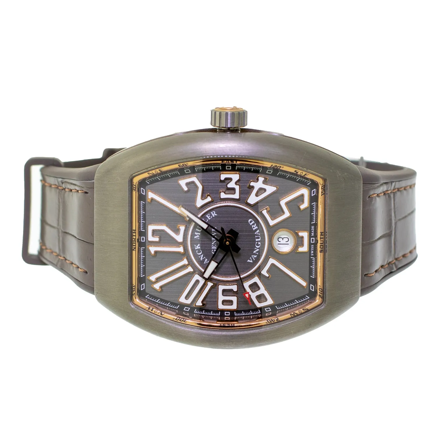 Franck Muller Vanguard 41mm Titanium and Rose Gold Grey Dial V41 SC DT TT BR 5N