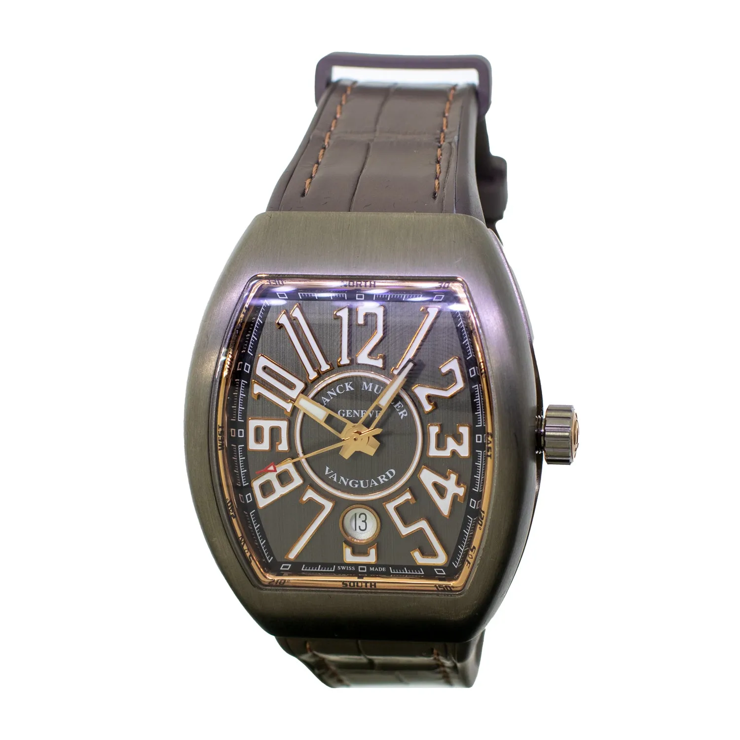 Franck Muller Vanguard 41mm Titanium and Rose Gold Grey Dial V41 SC DT TT BR 5N