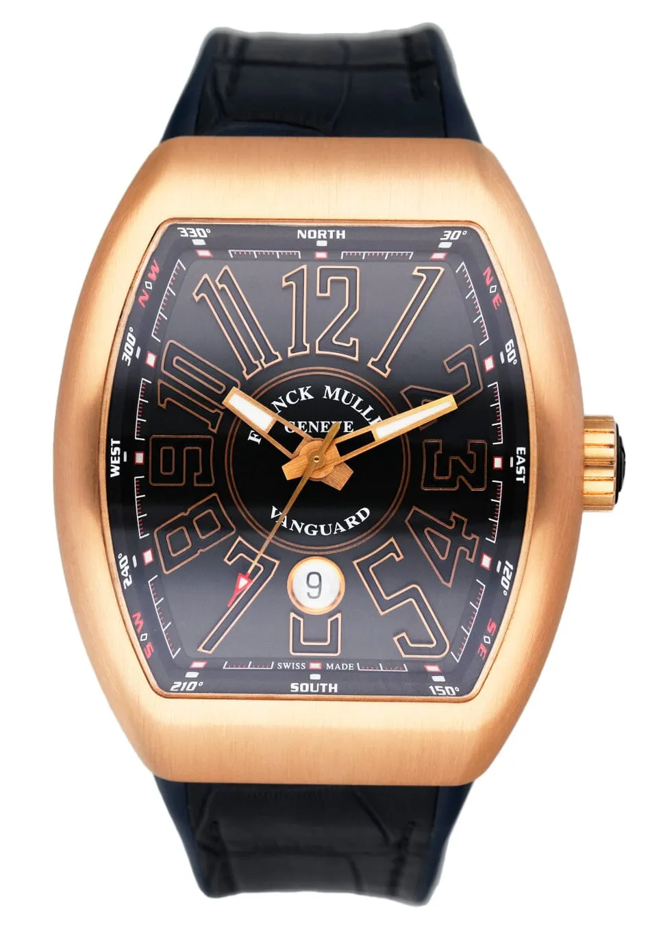 Franck Muller Vanguard V 45 SC DT Black Dial Mens Watch With Papers