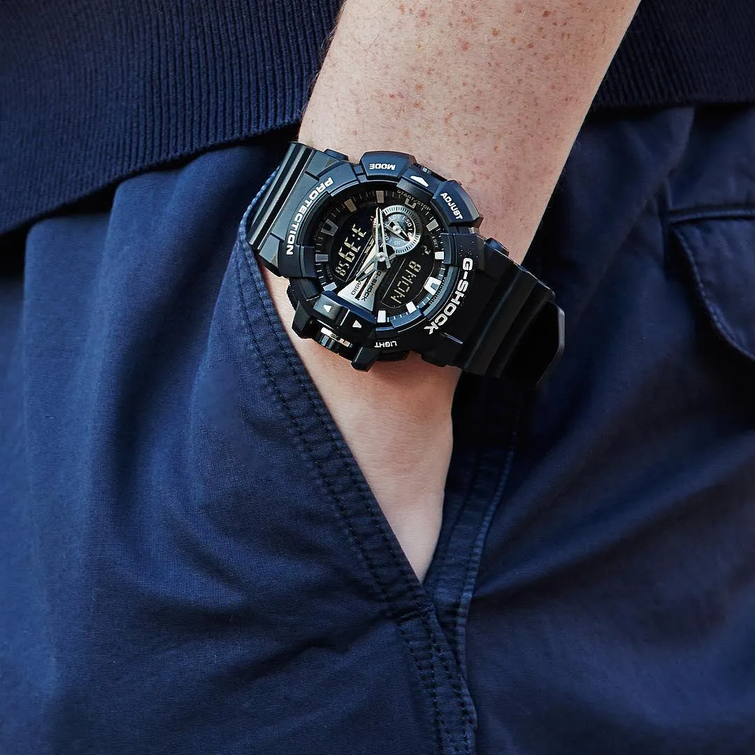 G-Shock Black and Silver-Tone Dial Resin Men's Watch GA400GB-1A