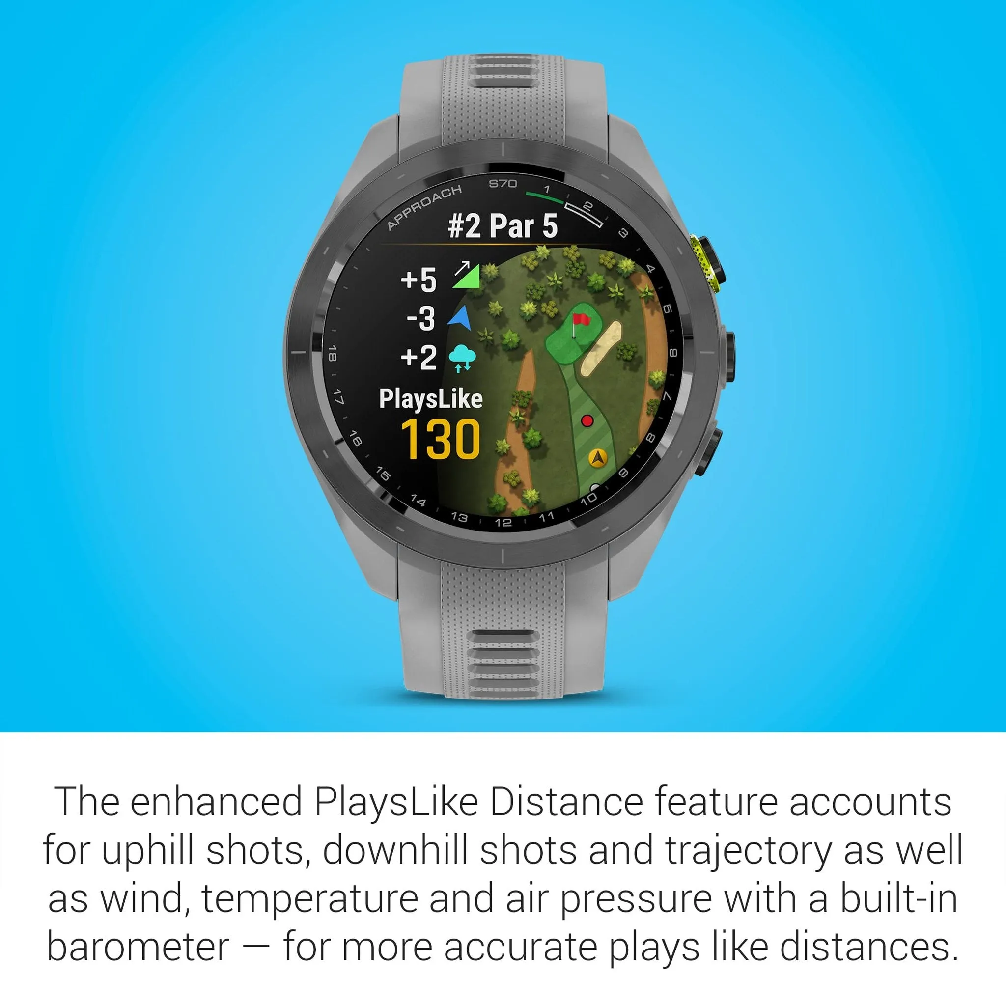 Garmin Approach S70, 42mm, Premium GPS Golf Watch, Powder Gray