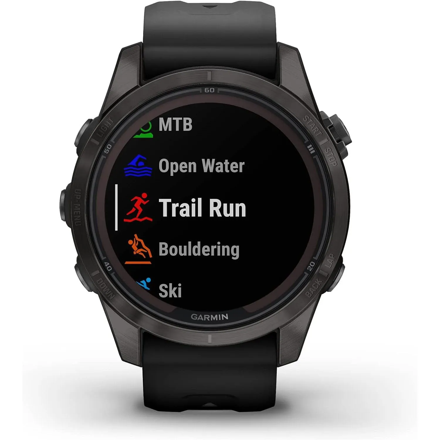 Garmin fenix 7S Pro Solar, Sapphire, Carbon Gray DLC Titanium, Black   2 Year Warranty