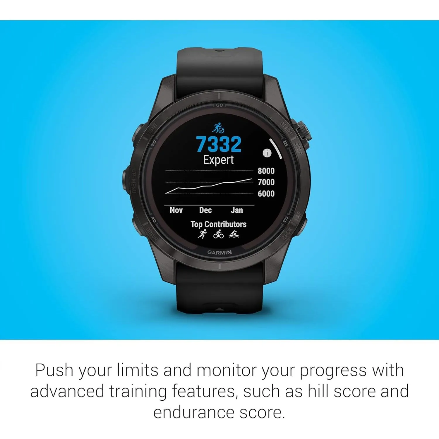 Garmin fenix 7S Pro Solar, Sapphire, Carbon Gray DLC Titanium, Black   2 Year Warranty