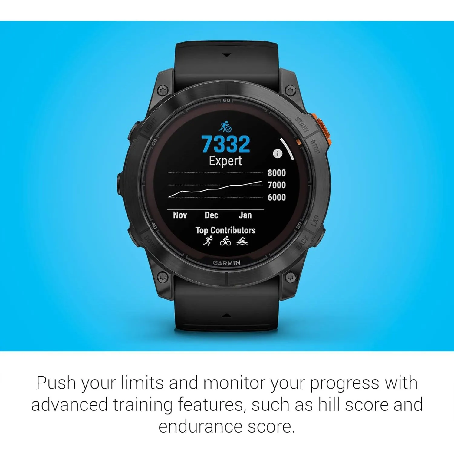 Garmin fenix 7X Pro Solar, Glass, Slate Gray Steel, Black   2 Year Warranty Pack