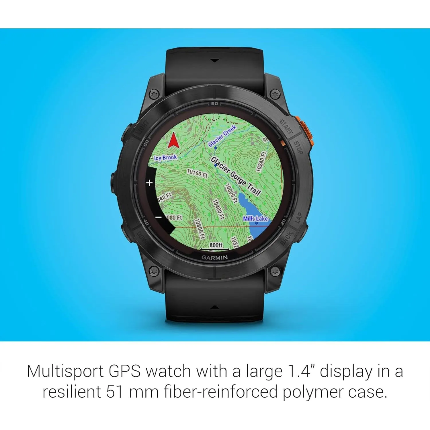 Garmin fenix 7X Pro Solar, Glass, Slate Gray Steel, Black   2 Year Warranty Pack