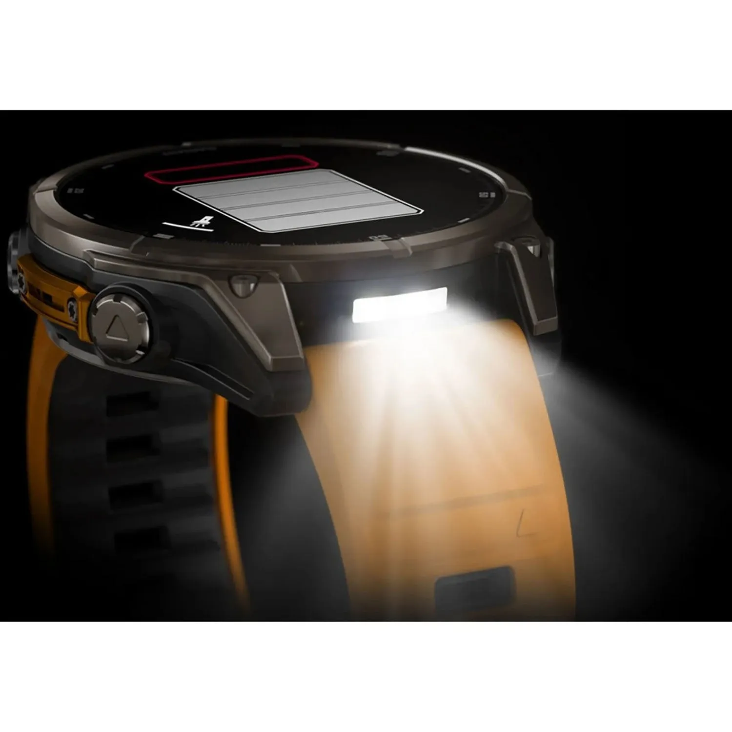 Garmin Fenix 8 47 mm, AMOLED, Sapphire,Titanium with Spark Orange Silicone Band