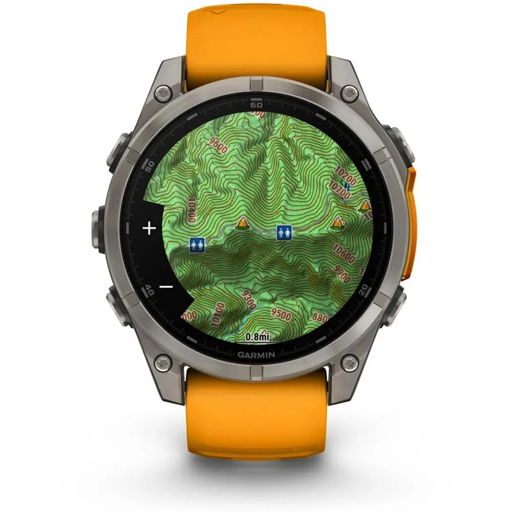 Garmin Fenix 8 47mm Smartwatch, AMOLED, Sapphire, Titanium   Accessories Bundle
