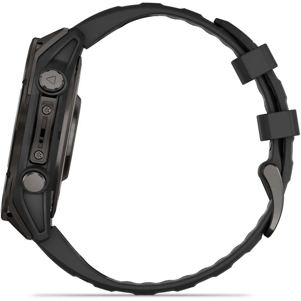 Garmin Fenix 8 47mm Smartwatch, Sapphire, Carbon Gray Titanium   Accessories Bundle