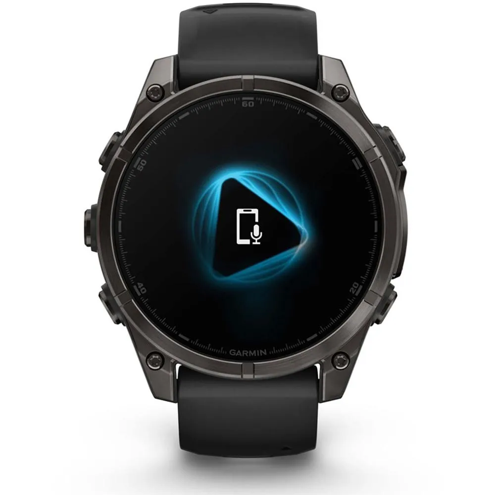 Garmin Fenix 8 47mm Smartwatch, Sapphire, Carbon Gray Titanium   Accessories Bundle