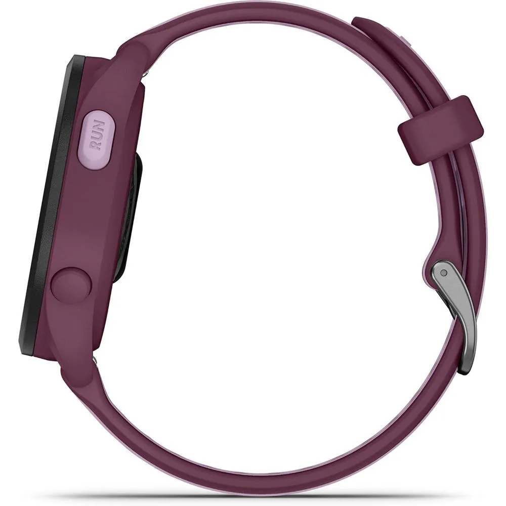 Garmin Forerunner 165 Music Smart Sport Watch, Berry   Lilac w/ Accessories Bundle