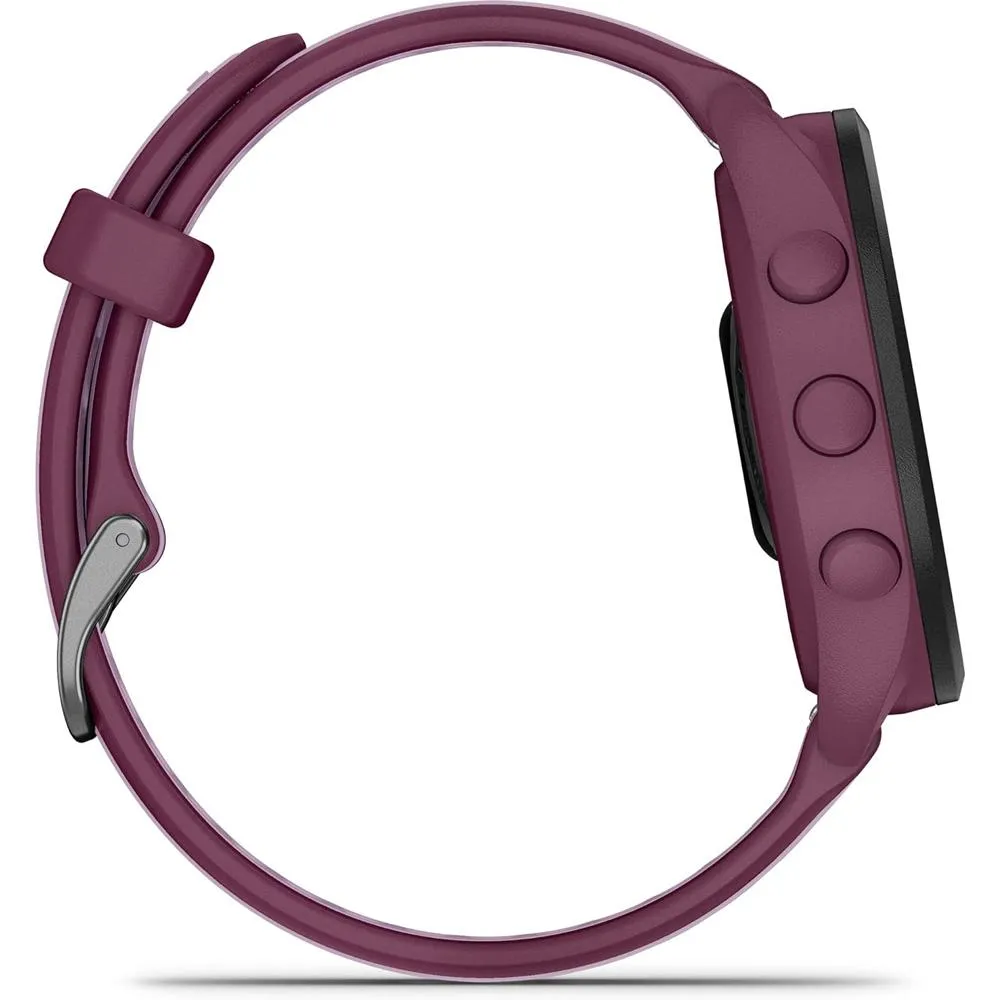 Garmin Forerunner 165 Music Smart Sport Watch, Berry   Lilac w/ Accessories Bundle