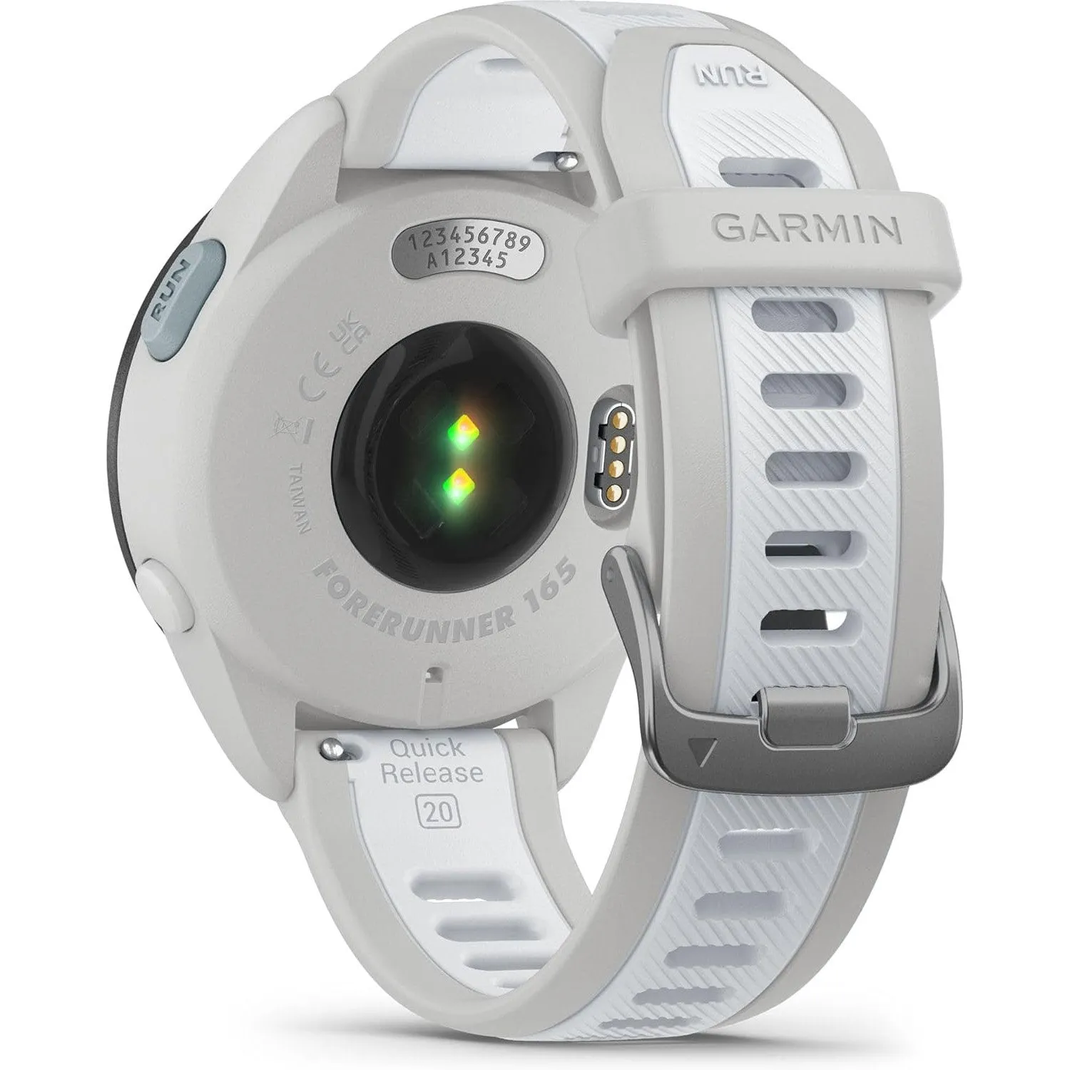 Garmin Forerunner 165 Music Smart Sport Watch M.Gray  Whitestone  HRM 200 (M-XL) Bundle