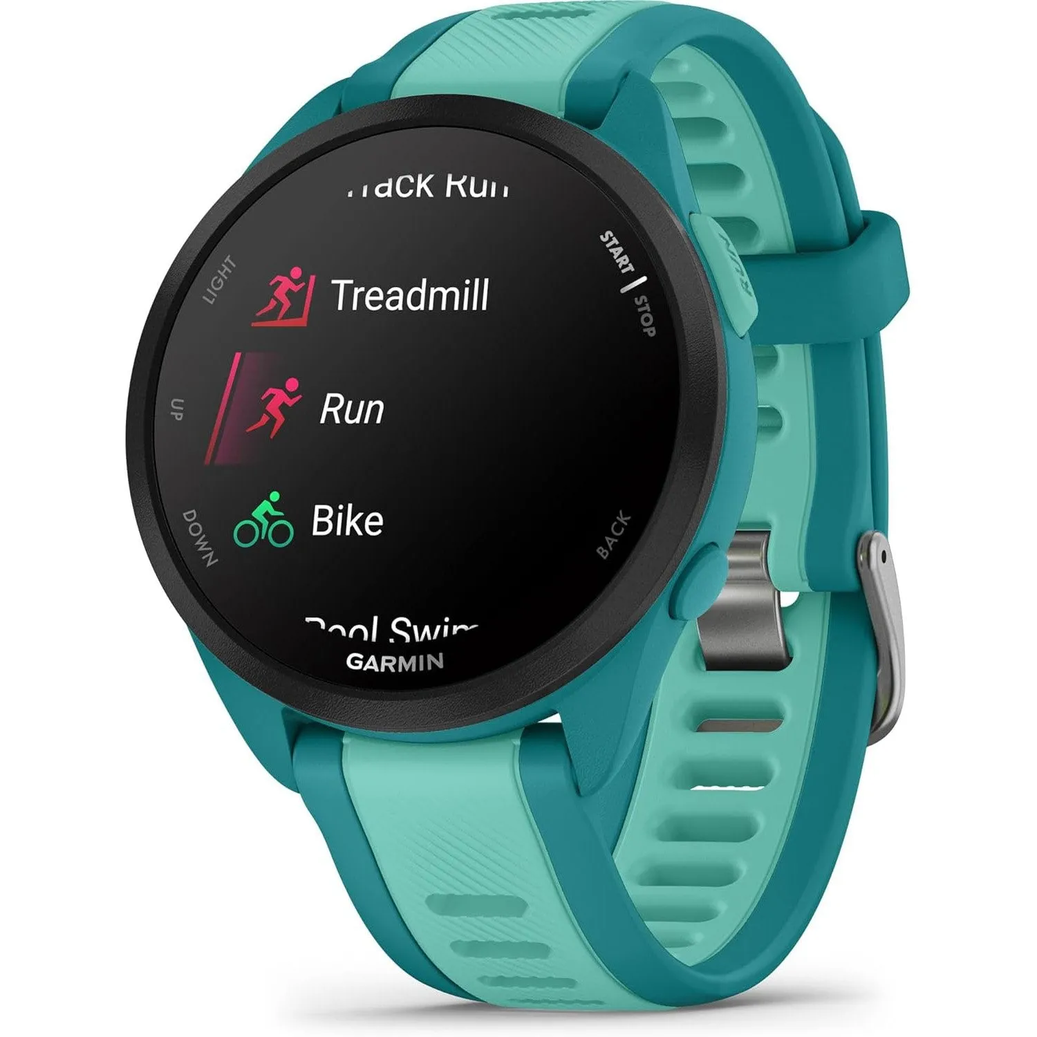 Garmin Forerunner 165 Music Smart Sport Watch, Turquoise   Aqua