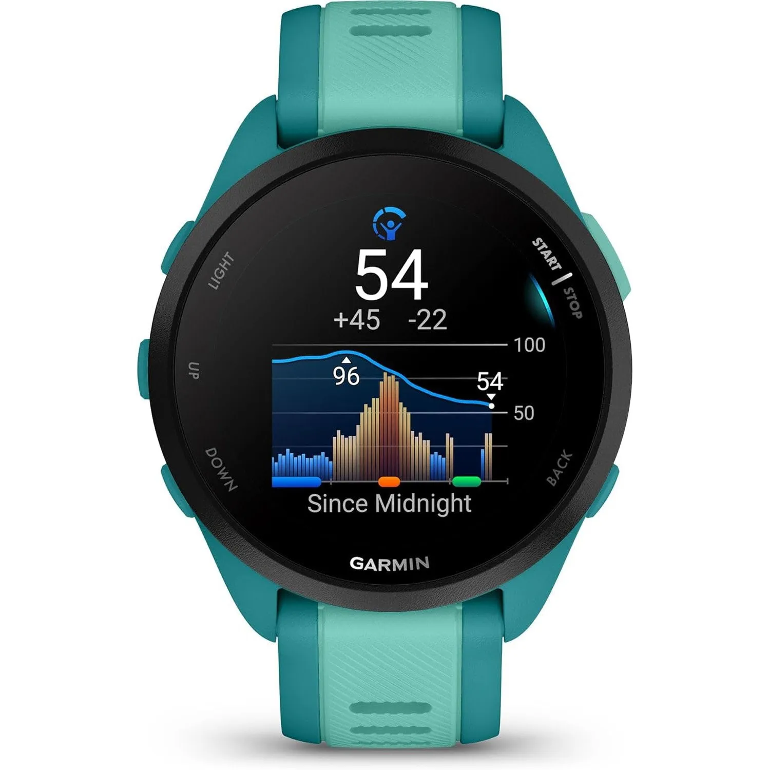 Garmin Forerunner 165 Music Smart Sport Watch, Turquoise   Aqua