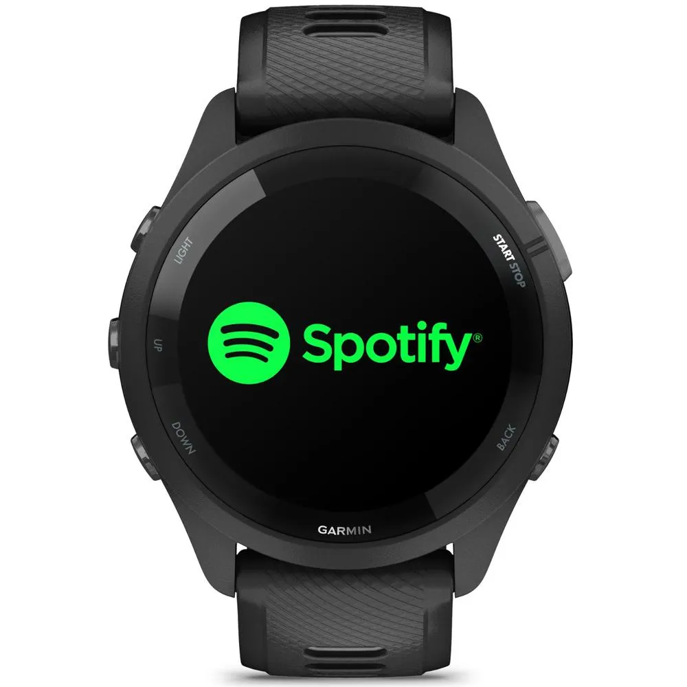 Garmin Forerunner 265 GPS Smartwatch, Black/Powder Gray w/ Accessories Bundle