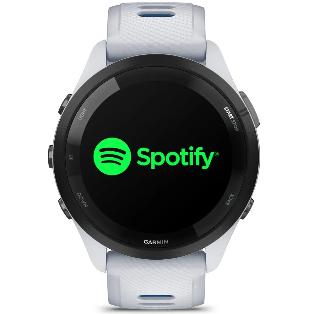 Garmin Forerunner 265 GPS Smartwatch, Whitestone/Tidal Blue w/ Accessories Bundle