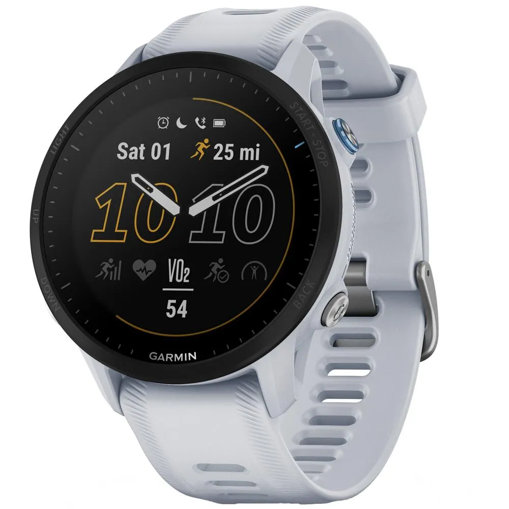 Garmin Forerunner 955 Solar GPS Smartwatch Whitestone   2 Year Extended Warranty