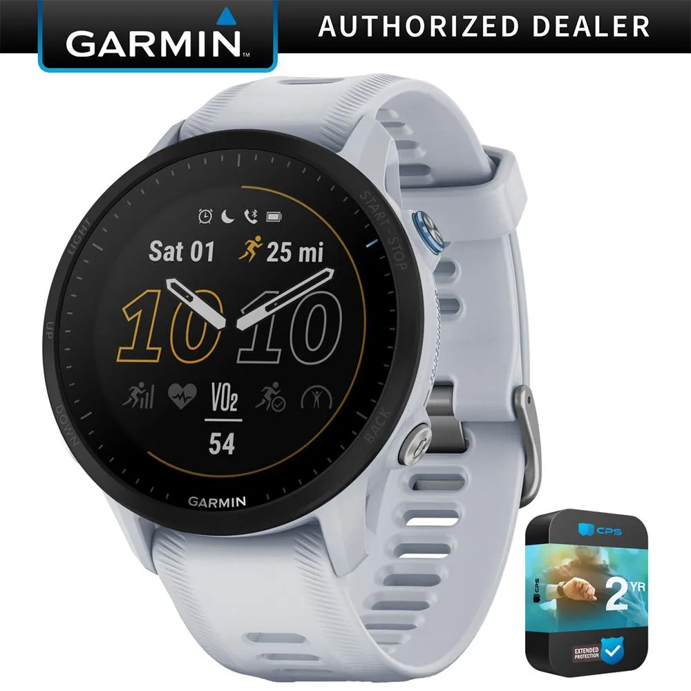 Garmin Forerunner 955 Solar GPS Smartwatch Whitestone   2 Year Extended Warranty