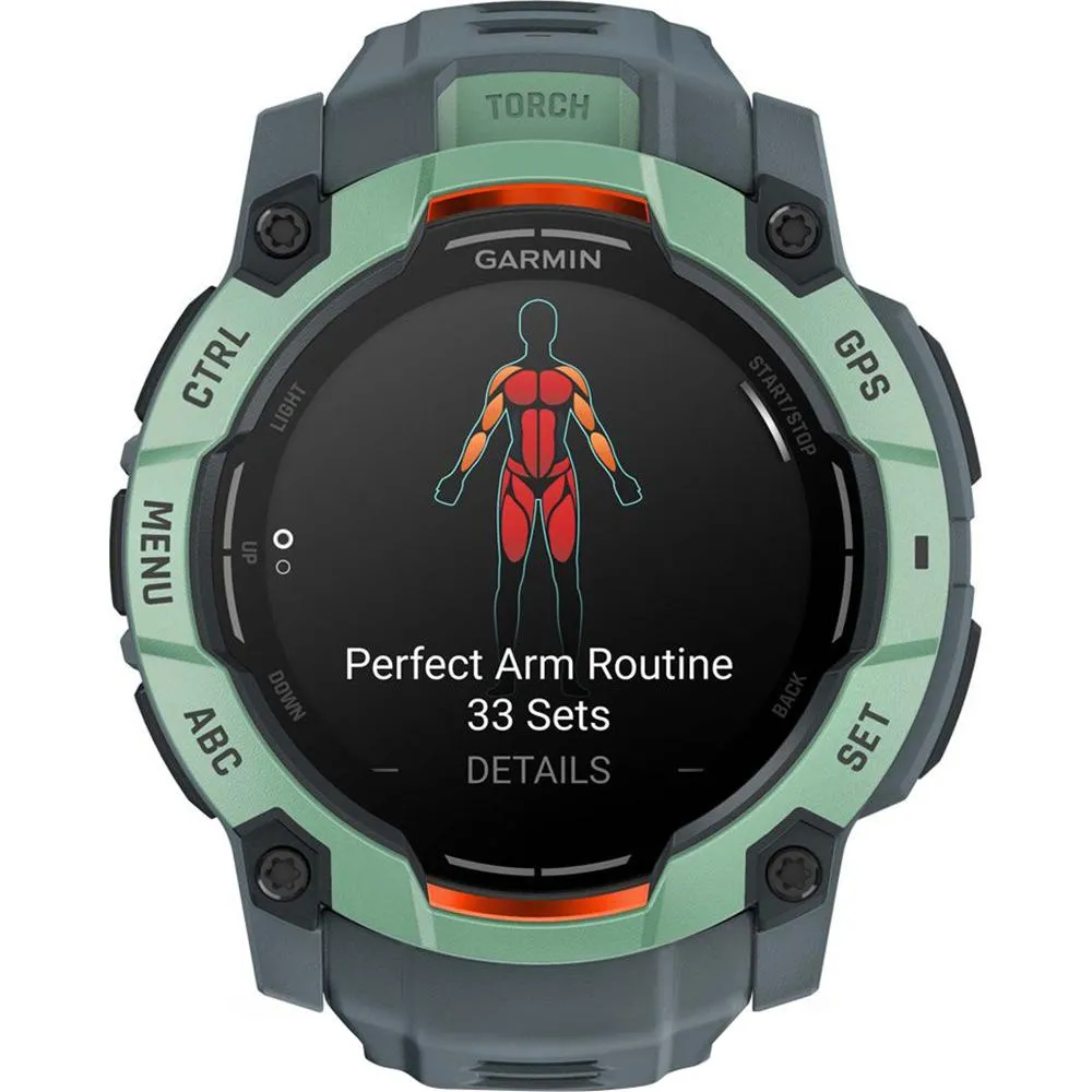 Garmin Instinct 3 50mm GPS Smartwatch, AMOLED   Wearable Light   2 Yr Warranty Bundle