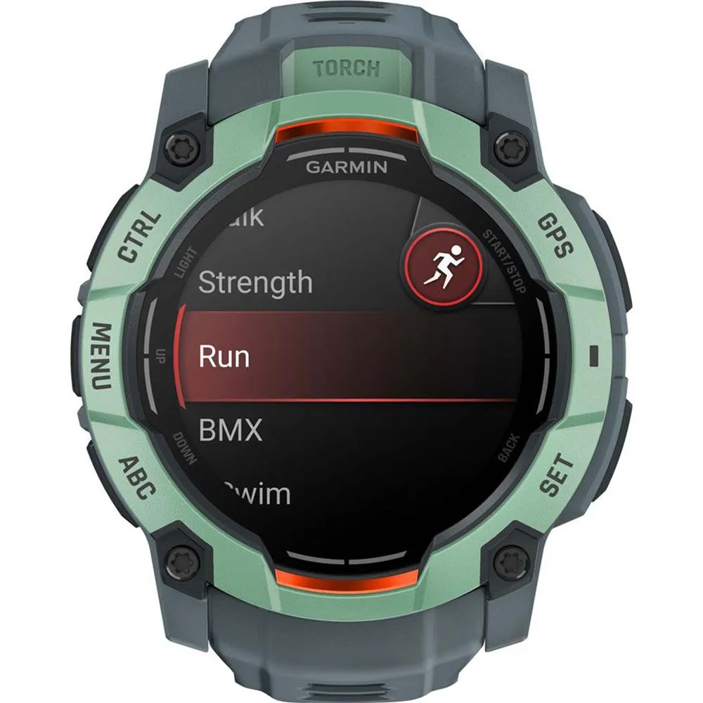 Garmin Instinct 3 50mm GPS Smartwatch, AMOLED   Wearable Light   2 Yr Warranty Bundle
