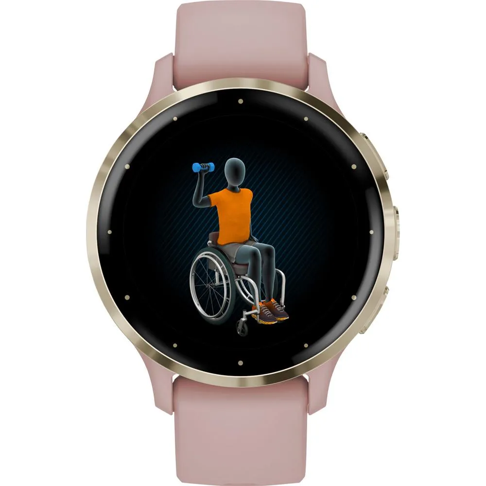 Garmin Venu 3S GPS Smartwatch Gold with Rose Case 41mm   2 Year Warranty Bundle