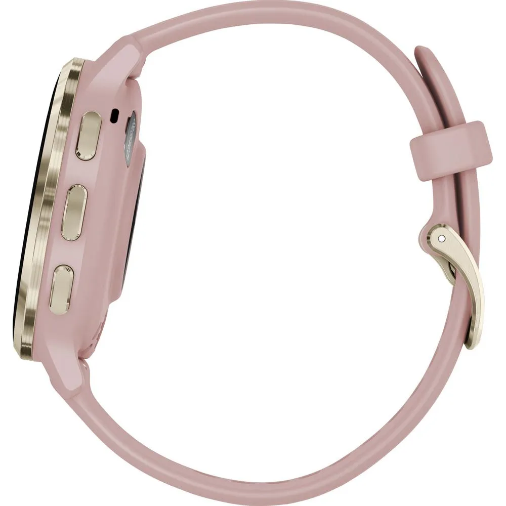 Garmin Venu 3S GPS Smartwatch Gold with Rose Case 41mm   2 Year Warranty Bundle
