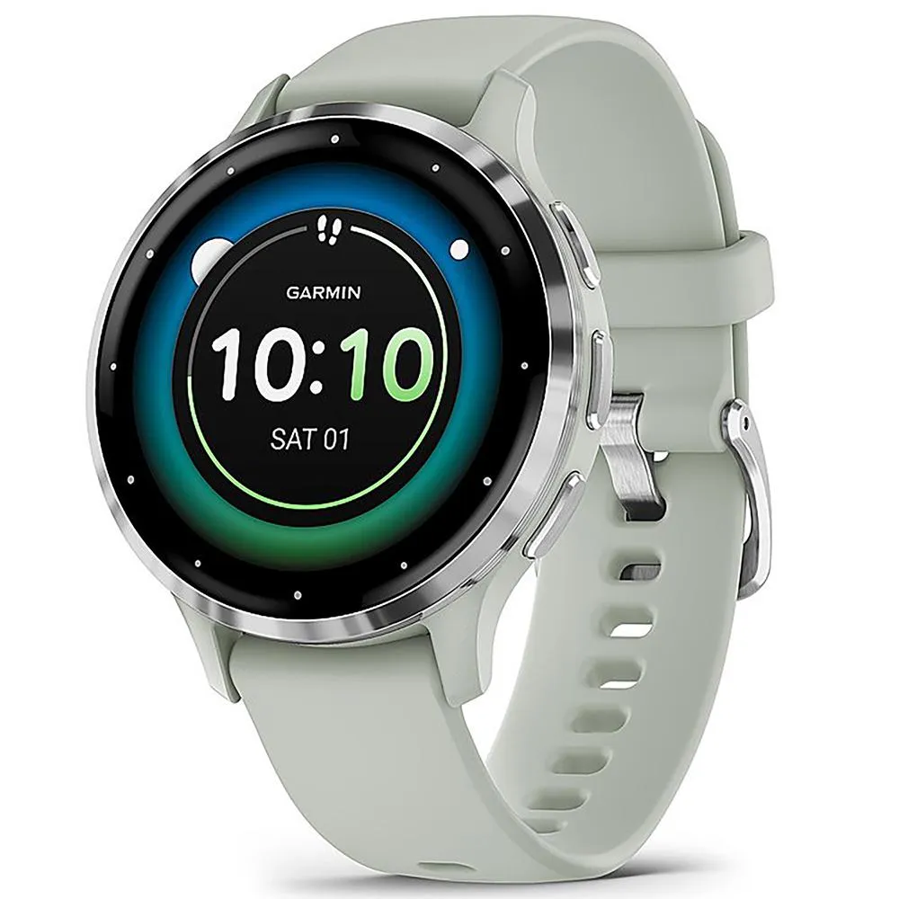 Garmin Venu 3S GPS Smartwatch Steel with Gray Case 41mm   2 Year Warranty Bundle
