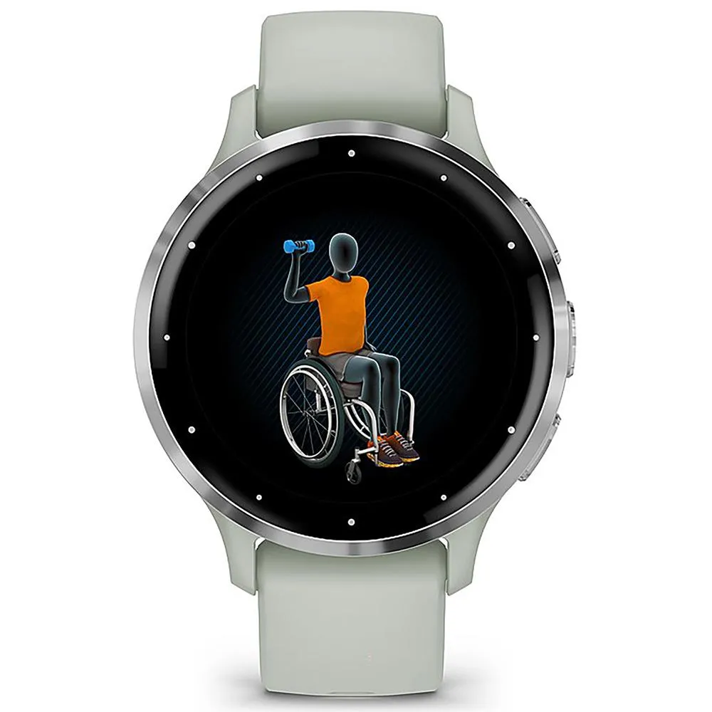 Garmin Venu 3S GPS Smartwatch Steel with Gray Case 41mm   2 Year Warranty Bundle