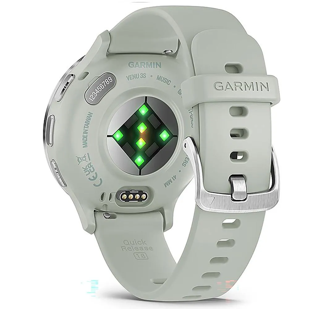 Garmin Venu 3S GPS Smartwatch Steel with Gray Case 41mm   2 Year Warranty Bundle