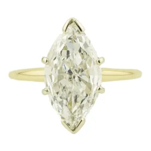 GIA 2.02ct Marquise Diamond F/SI2 Solitaire Engagement Ring in 14K Yellow Gold - Size 6