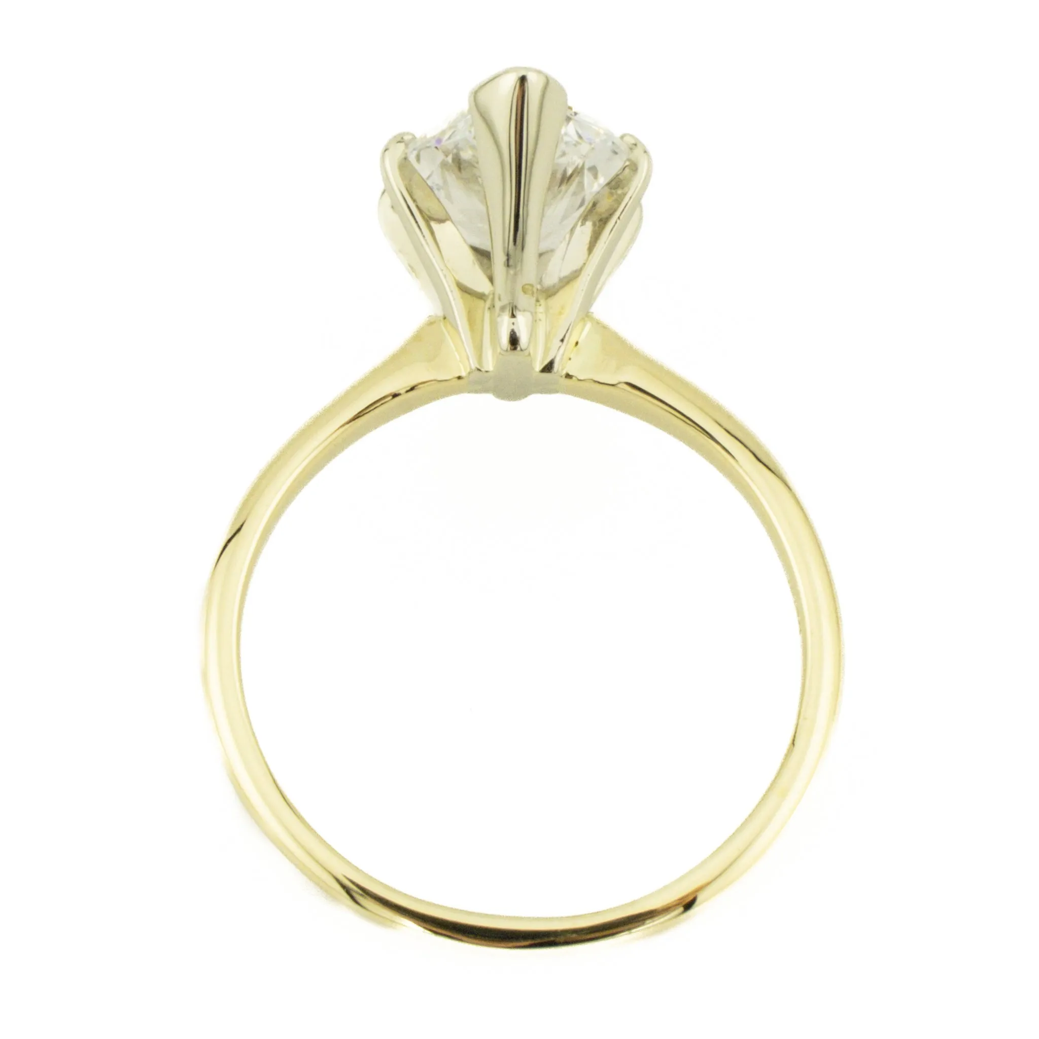 GIA 2.02ct Marquise Diamond F/SI2 Solitaire Engagement Ring in 14K Yellow Gold - Size 6