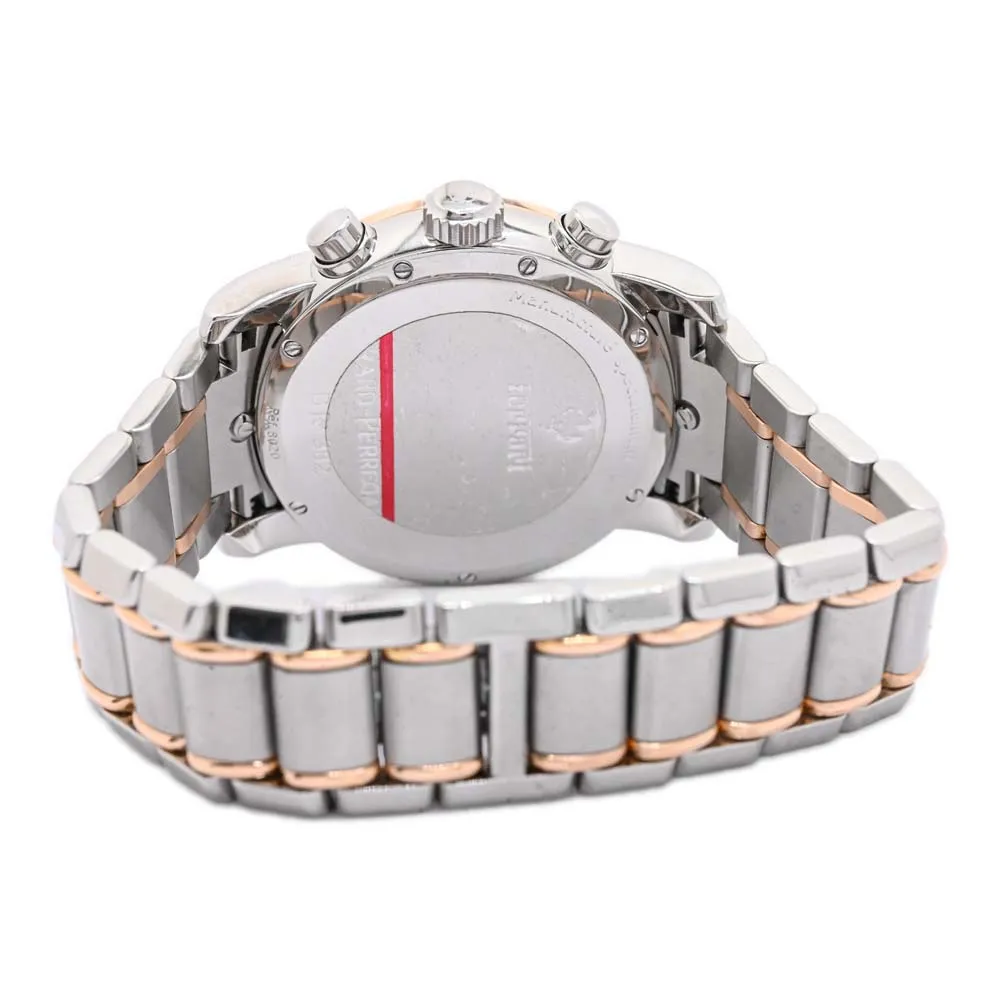 Girard Perregaux Men's Two Tone Rose Gold and Stainless Steel Ferrari Chronograph 38mm Blue Chronograph Dial Watch Reference #: 8020