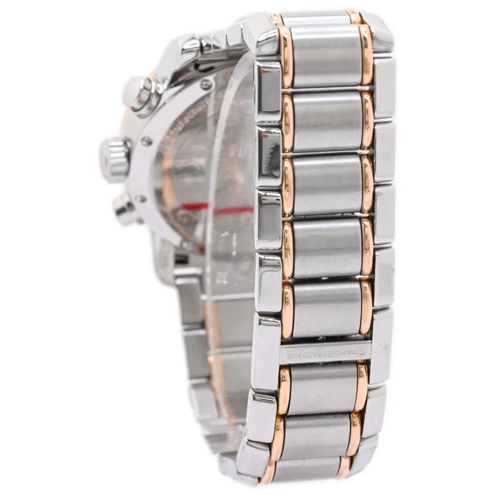 Girard Perregaux Men's Two Tone Rose Gold and Stainless Steel Ferrari Chronograph 38mm Blue Chronograph Dial Watch Reference #: 8020