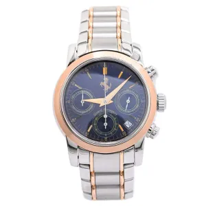 Girard Perregaux Men's Two Tone Rose Gold and Stainless Steel Ferrari Chronograph 38mm Blue Chronograph Dial Watch Reference #: 8020