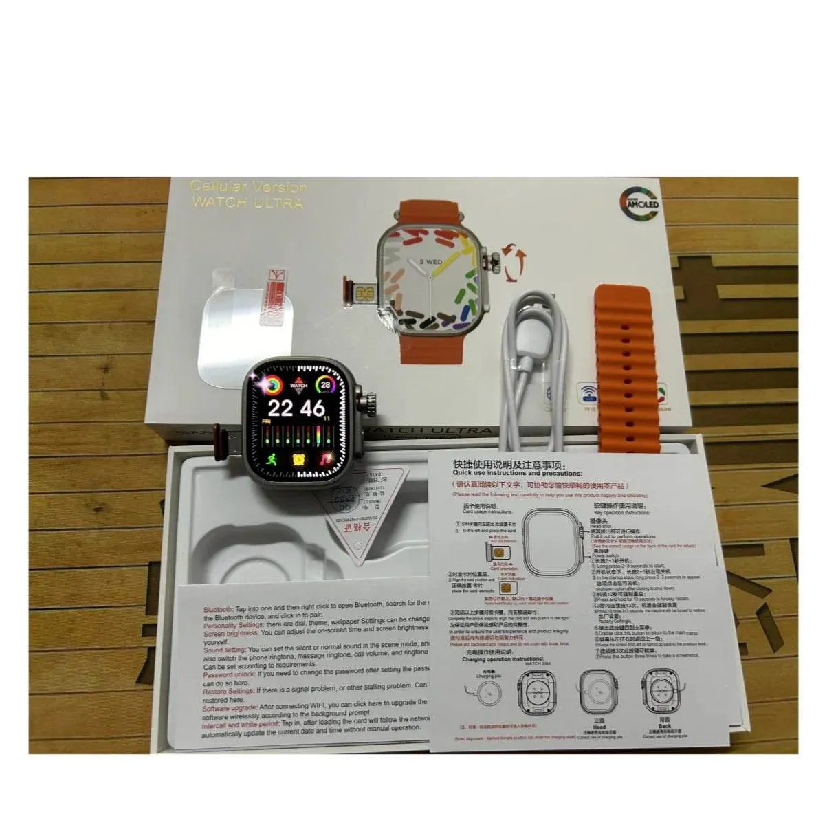 GOLDENSPIKE S10 Ultra Smartwatch 4G Android Titanium alloy 2.2inch AMOLED Screen with 8MP Camera WIFI GPS Google Play Store Smartwatch 256GB