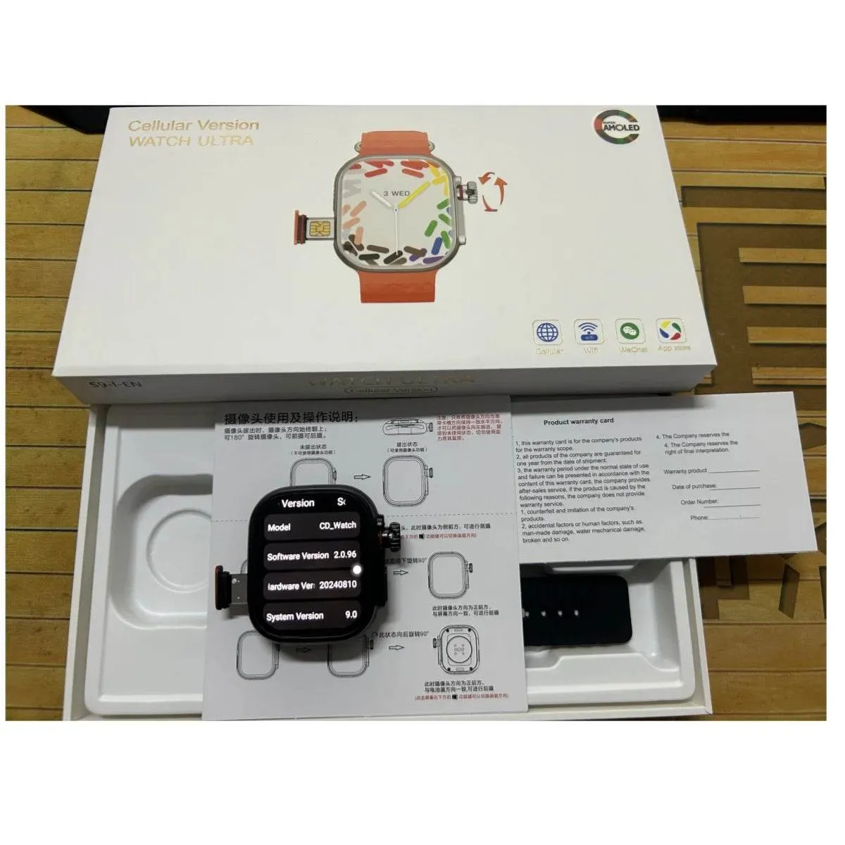 GOLDENSPIKE S10 Ultra Smartwatch 4G Android Titanium alloy 2.2inch AMOLED Screen with 8MP Camera WIFI GPS Google Play Store Smartwatch 256GB