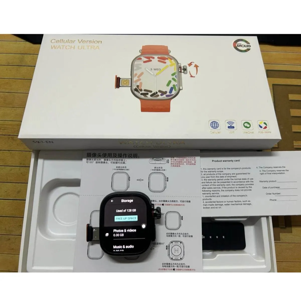 GOLDENSPIKE S10 Ultra Smartwatch 4G Android Titanium alloy 2.2inch AMOLED Screen with 8MP Camera WIFI GPS Google Play Store Smartwatch 256GB