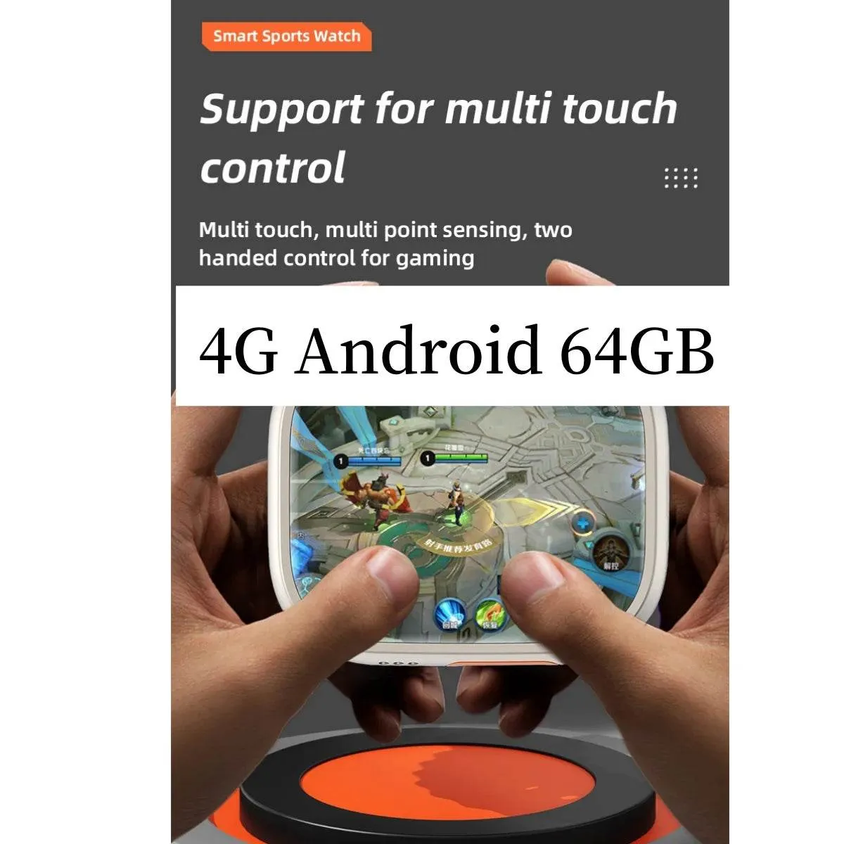 GOLDENSPIKE S10 Ultra Smartwatch 4G Android Titanium alloy 2.2inch AMOLED Screen with 8MP Camera WIFI GPS Google Play Store Smartwatch 256GB