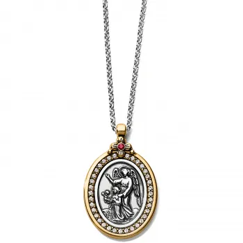 Guardian Angel Two-Tone Pendant Necklace JM2983